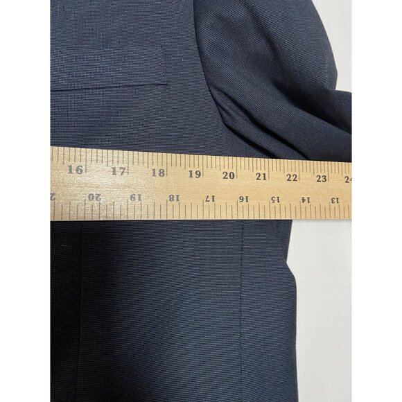Van Heusen Traveler Mens Blazer Jacket 42L Navy Blue Two-Button Suit Coat - Picture 10 of 16